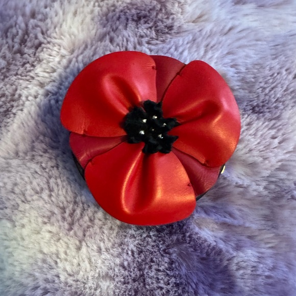 kate spade Handbags - Kate Spade Red and Black Poppy Flower *Rare*